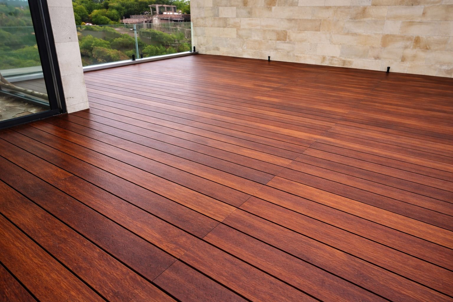 Timber pool decking